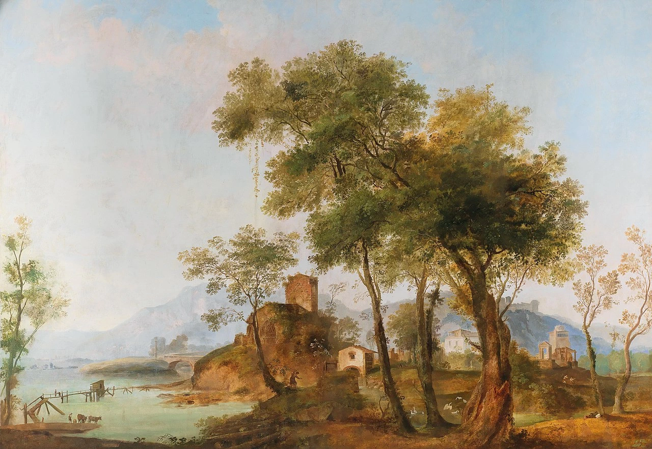 Un paesaggio fluviale bucolico